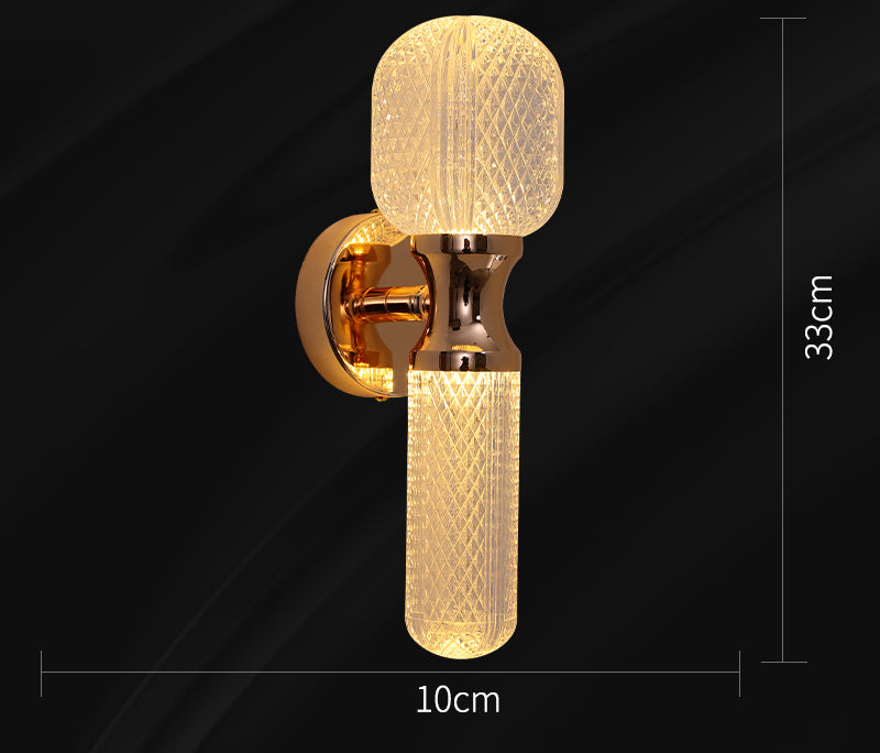 Modern Nordic Minimalist G4 Wall Lamp | Electroplated Hardware & Acrylic | 220V | Small & Large | Living Room, Bedroom & Stairwell | 3 Finishes