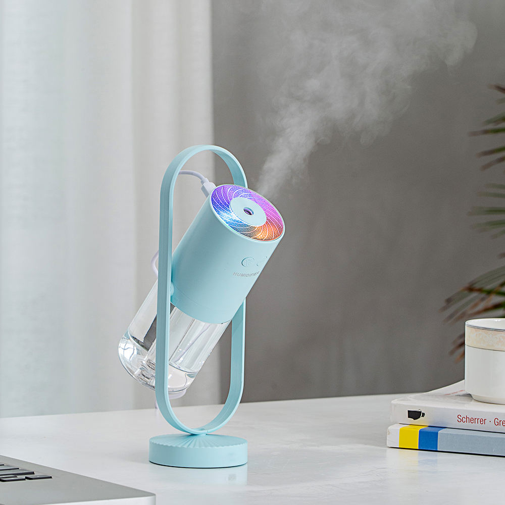 200ml USB Portable Mini Humidifier | 3.5W | 40ml/h Spray | DC5V | ABS+PP | 70×66×213mm | 140g | Dark Blue, Light Blue, Pink & White
