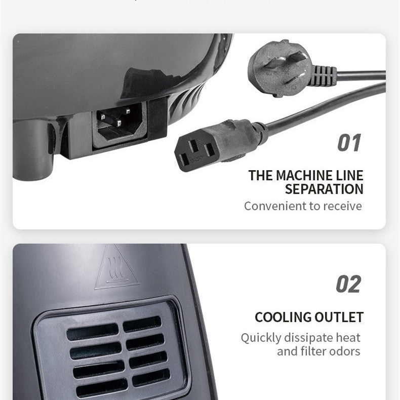 1400W Smart Touch Air Fryer | Stainless Steel | Touch Control | Auto Shut-Off | 305×305×345mm | EU & UK Plug | Black, Green & Red | Home Kitchen