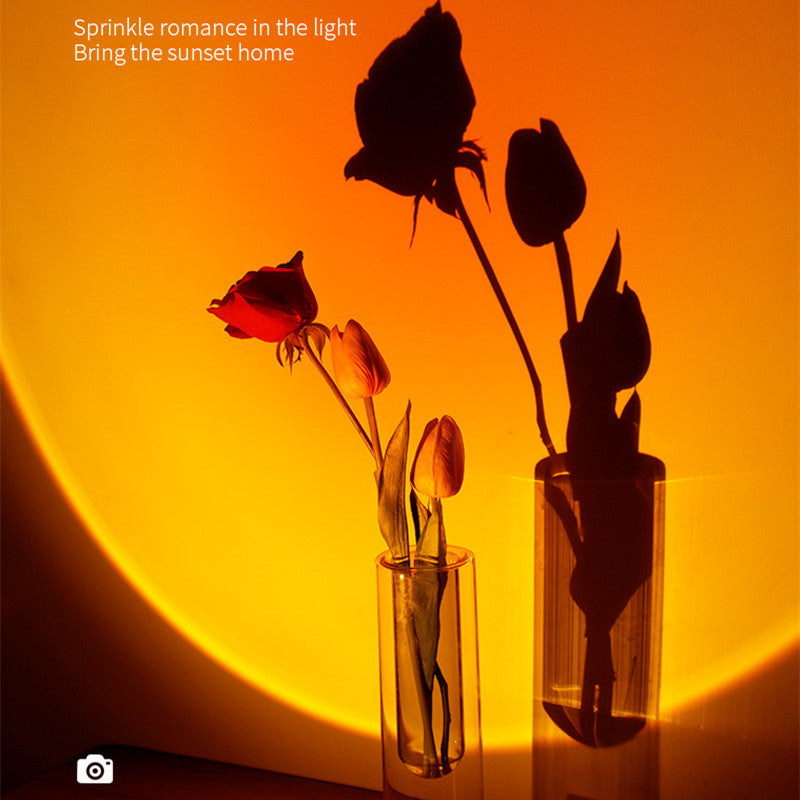 2-in-1 Sunset Projection Lamp & Air Humidifier | 5W | 2000mAh | 2–8hr Timer | Auto Shut-Off | <36dB | 13.3×9.2×14.6cm | USB & Battery | White | Home, Bedroom & Office