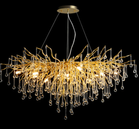 YST01 Postmodern Water Drop Crystal LED Chandelier | Aluminum, Smart Control, 10 Sizes, EU CE, 220V