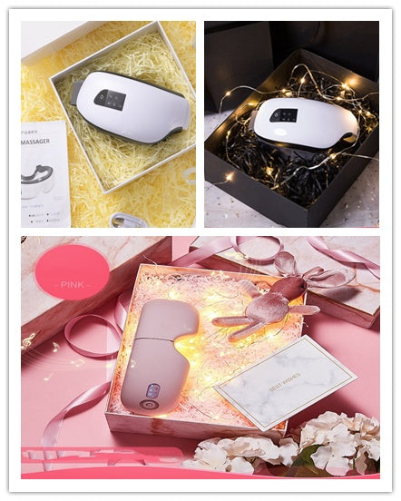 Bluetooth Eye Massager | Air Pressure | Hot Compress | Vibration | 3–6 Modes | 1200mAh | Leather Case | Eye Fatigue, Dark Circles & Sleep Aid