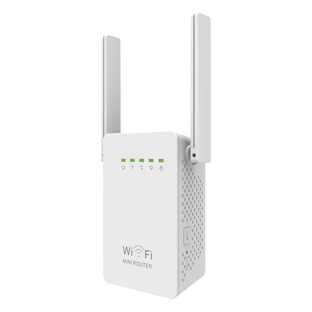 300Mbps WiFi Range Extender & Repeater | 5-in-1 Modes | Dual Antenna | WPS | EU UK US Plug