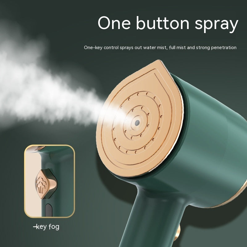 33W Handheld Portable Garment Steamer | Titanium Panel | 50ml | 111–240V | AU/CN/EU/UK/US Plug | Flat & Hanging | All Fabrics | Beige, Green & Light Purple | Travel & Home