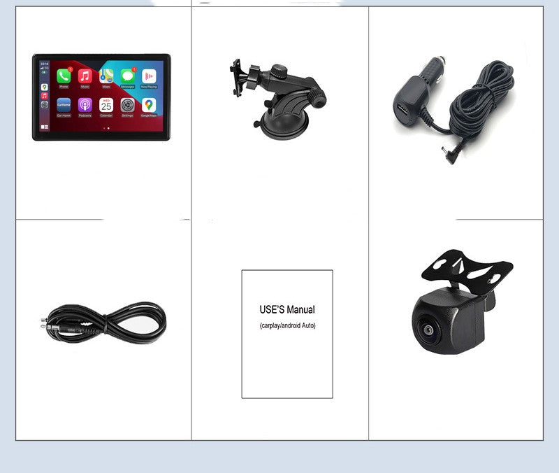 7" Portable IPS Car Screen | Wireless CarPlay & Android Auto | GPS Navigator | 12V | Autonavi Maps | Linux OS | External Display