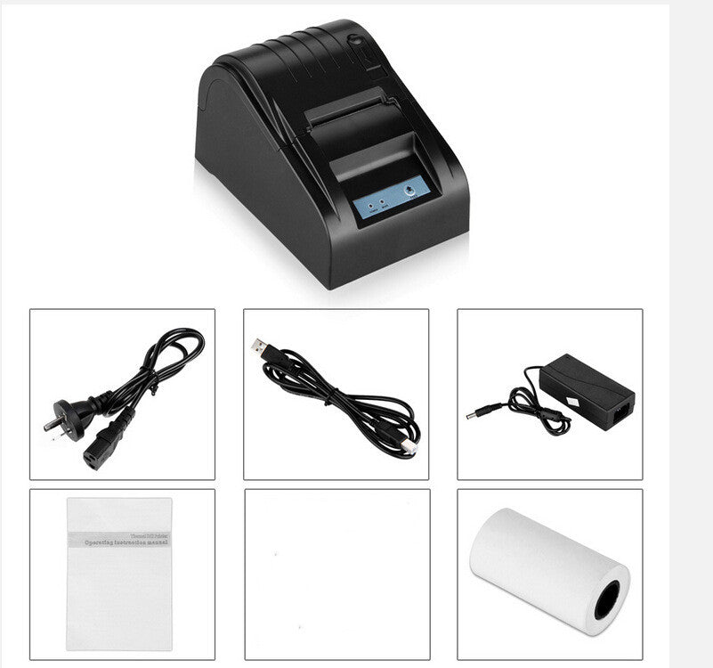 POS-5890T USB Thermal Receipt Printer | 58mm | DC 12V | Windows | Retail, Cafe & Restaurant | Black