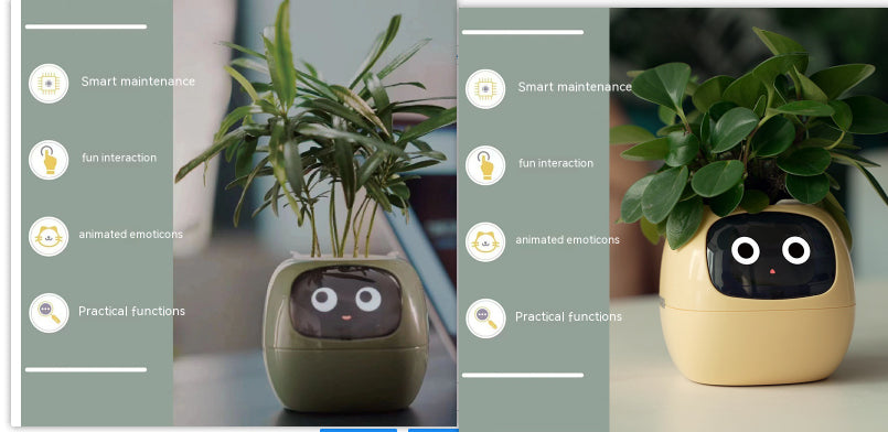 Smart AI Electronic Plant Pot – 7 Sensors, 49+ Expressions & Intelligent Water Monitor