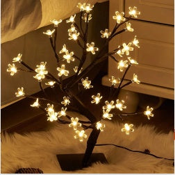 Nordic LED Copper Wire Fairy Light | Battery & USB | Rice Grain & Globe Bulbs | Gold & Silver Tree | Warm Tones | Bedroom, Living Room, Wedding & Hotel Decor