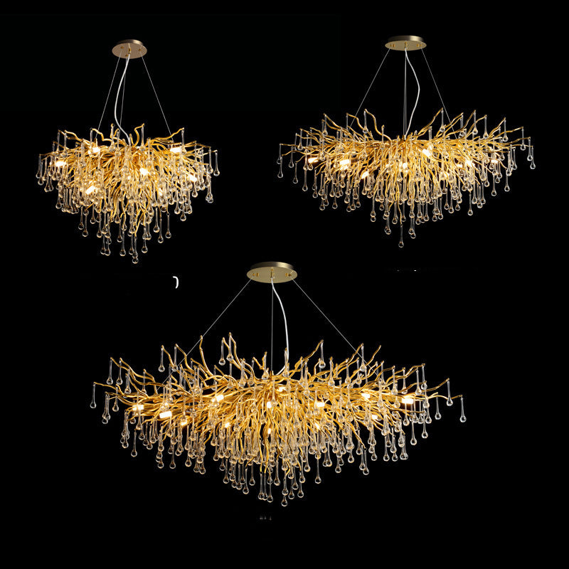 40cm Round Glass LED Art Deco Ceiling Light | Warm, Neutral, Cool & Tricolor, 0.2-2m Adjustable, 220V, 15,000h