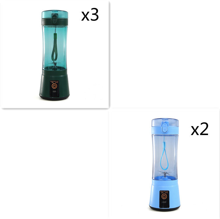 380ml USB Rechargeable Portable Personal Blender | 2000mAh, Food-Grade PC, Dual Safety Protection, Blue, Green, Pink & Yellow