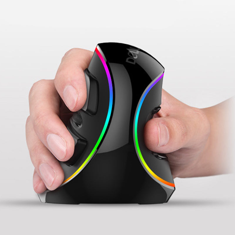Vertical Ergonomic RGB Wired Mouse | 800–4000 DPI | 5-Speed | RGB Streamer Lighting | USB | Innocence, Standard & Symphony