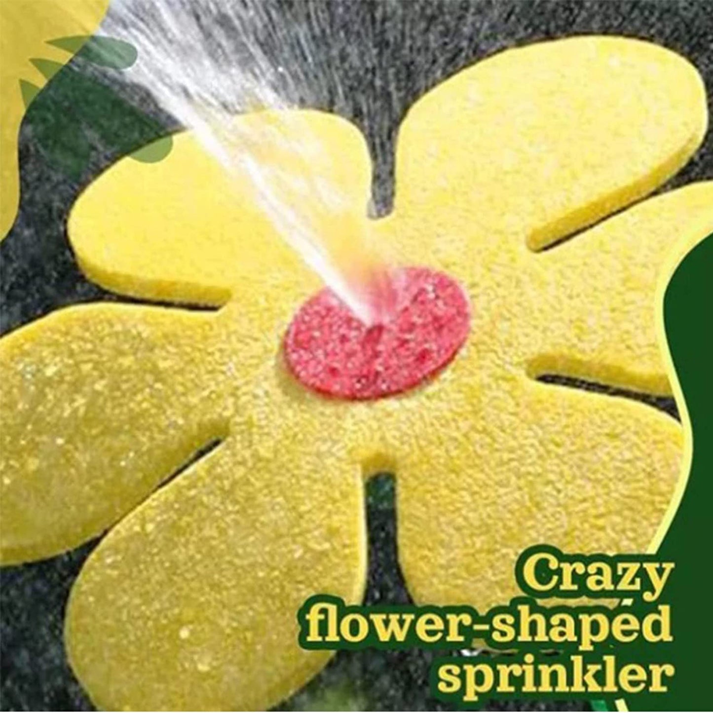 Dancing Daisy Sunflower Garden Sprinkler | PE + Sponge | Spinning Flower Sprinkler | Standard Hose Fit | With & Without Joint | Red, Yellow & White | Lawn, Garden & Yard Watering