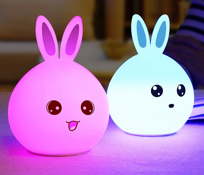 Cute Silicone Animal Night Light | 7-Colour LED | 1200mAh Rechargeable | Touch & Remote Control | USB | 0.4W | Kids Gift