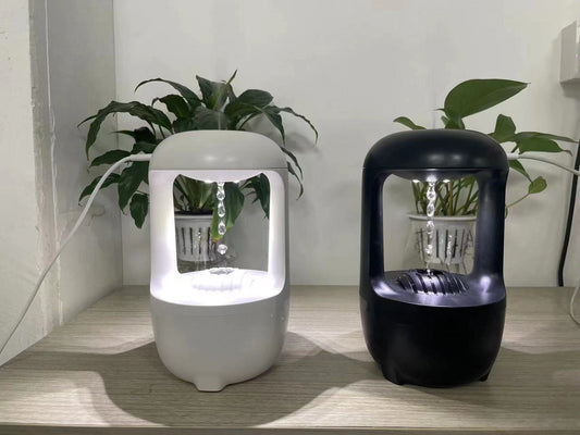 Anti-Gravity Water Drop Humidifier | 500ml | 50–80ml/h | Type-C USB | CE RoHS FCC | Black & White