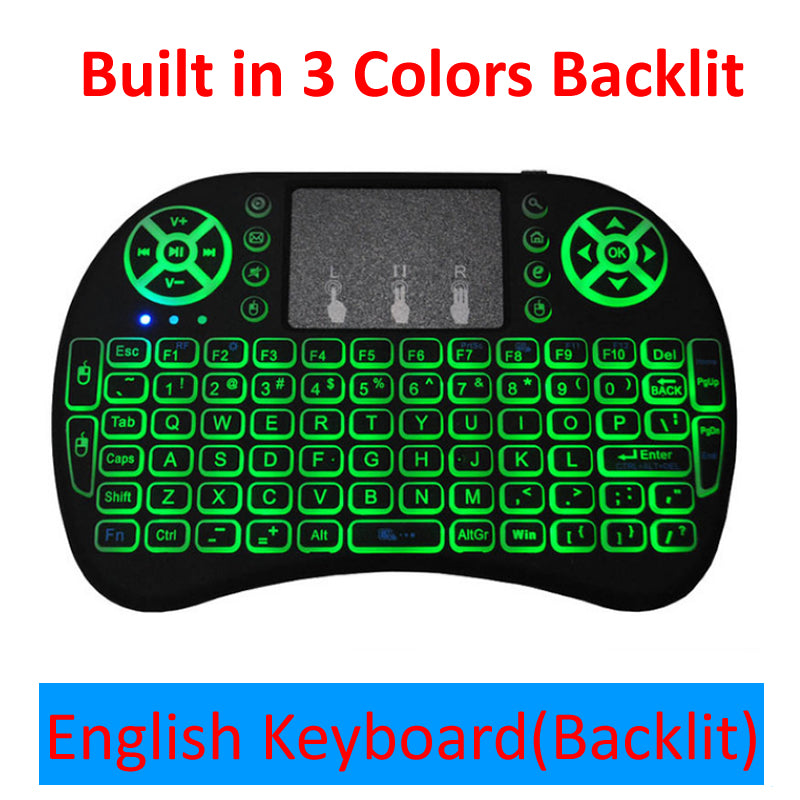 2.4G Wireless Mini Keyboard with Touchpad | 92-Key QWERTY | 15m Range | Smart TV Android Box PC | Black
