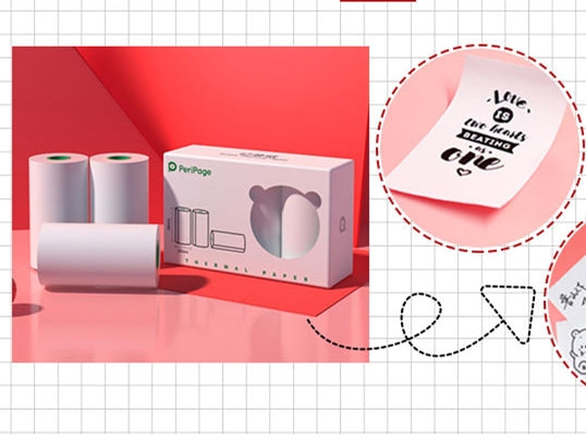 Portable Mini Thermal Label Printer | 203 & 304 DPI | Rechargeable | Thermal, Sticker & Label Paper | 5 Colours