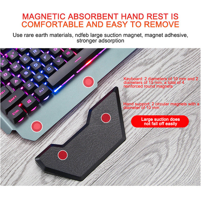 RGB Gaming Keyboard with Phone Holder & Pen Slot | 16 Backlight Modes | Waterproof | USB 2.0 | 0.1ms | Windows & Android | Black & White