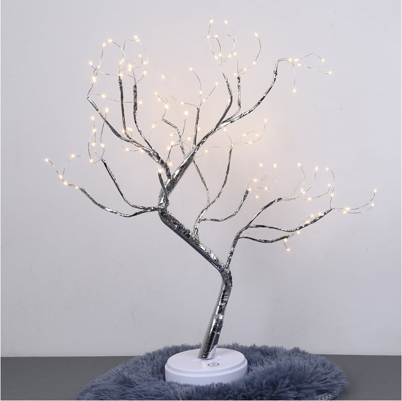 USB LED Bonsai Tree Night Light | Bendable Copper Wire Branches | 48×53cm | 36 & 108 LED | Always-On | Indoor & Outdoor | Colourful, Pink, Pearl, Warm White | Single & Twin Pack
