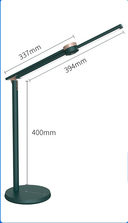 Smart Alloy LED Desk Lamp | Touch Control, Stepless Dimming, 16-20W, 100-240V | Aurora Green Retro & Elegant Black Smart