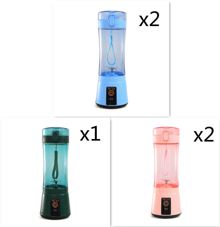 380ml USB Rechargeable Portable Personal Blender | 2000mAh, Food-Grade PC, Dual Safety Protection, Blue, Green, Pink & Yellow