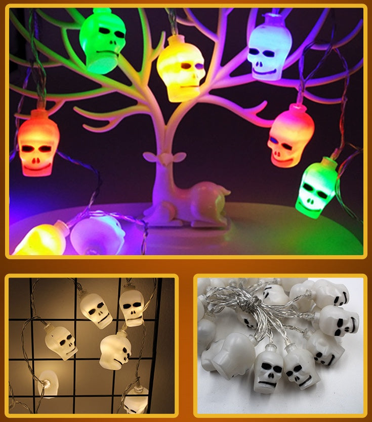Halloween LED String Lights | 1.2M | 10 LEDs | Battery Powered | Waterproof | White, Warm White & 4 Colours | 9 Pendant Designs | Indoor & Outdoor