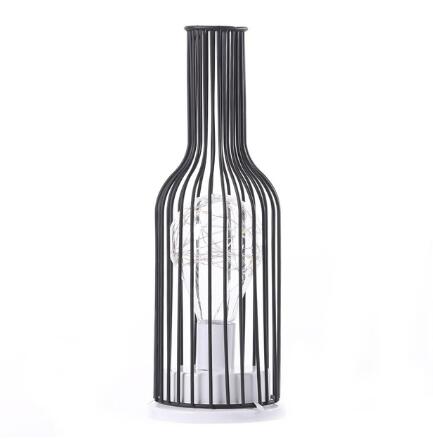 Wrought Iron Wine-Shaped Decorative Table Lamp | Copper Wire LED | Battery Powered | IP43 | 7 Styles | Home, Hotel & Restaurant