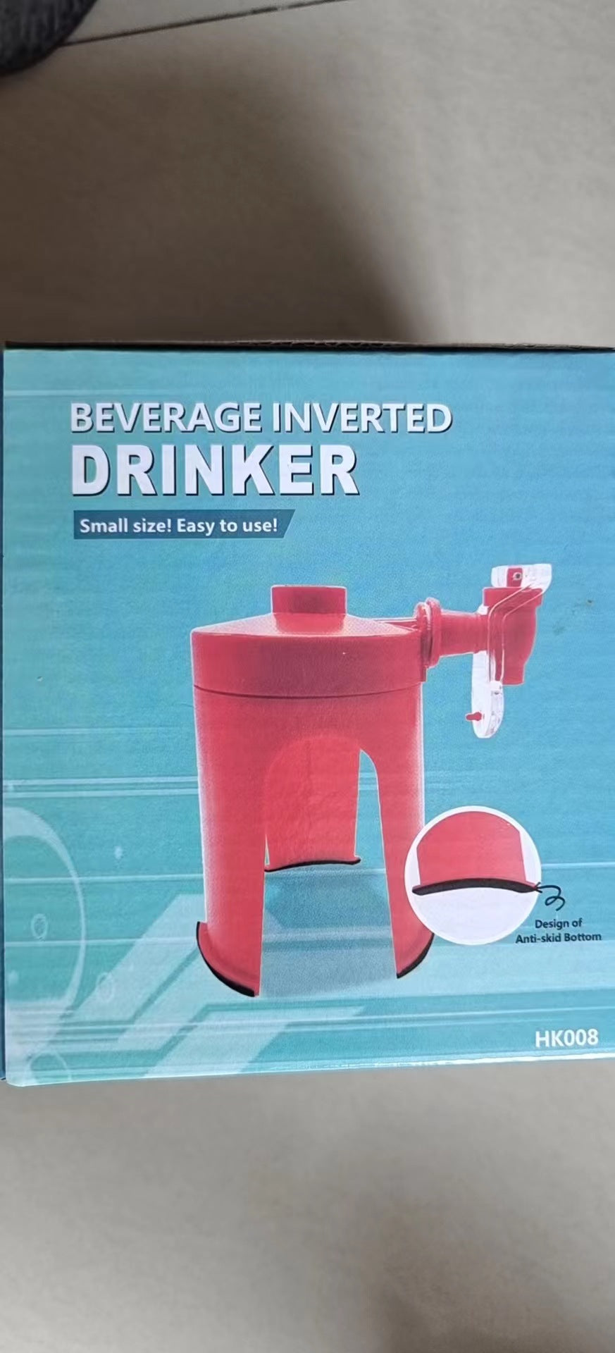 Automatic Inverted Bottle Drink Dispenser | ABS & TPR | 15cm | Hands-Free | Fits Most Bottles | No Mess | Home, Kitchen, Office & Party | Red | With & Without Gift Box