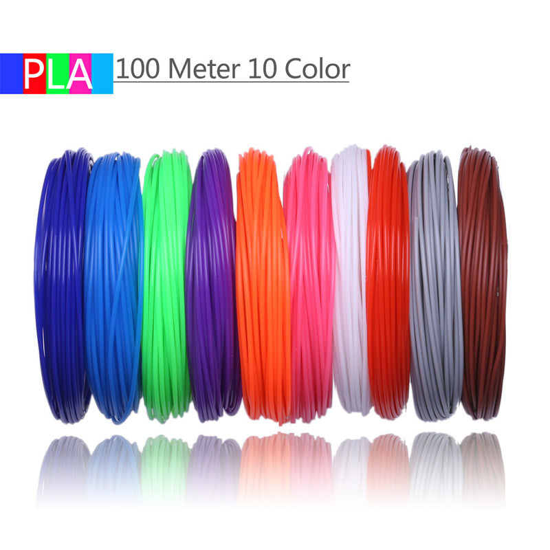 3D Printing Pen Filament Refills | ABS & PLA, 1.75mm | 5, 10 & 20 Color Packs | 50m, 100m & 200m