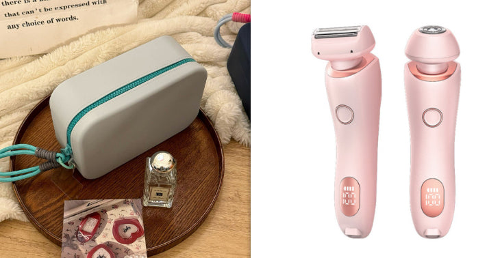 2-in-1 Women's Electric Shaver & Epilator | IPX7 Waterproof | USB Rechargeable | Full Body | Legs, Underarms & Bikini | Hypoallergenic | Wet & Dry | Pink & Blue