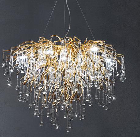 YST01 Postmodern Water Drop Crystal LED Chandelier | Aluminum, Smart Control, 10 Sizes, EU CE, 220V