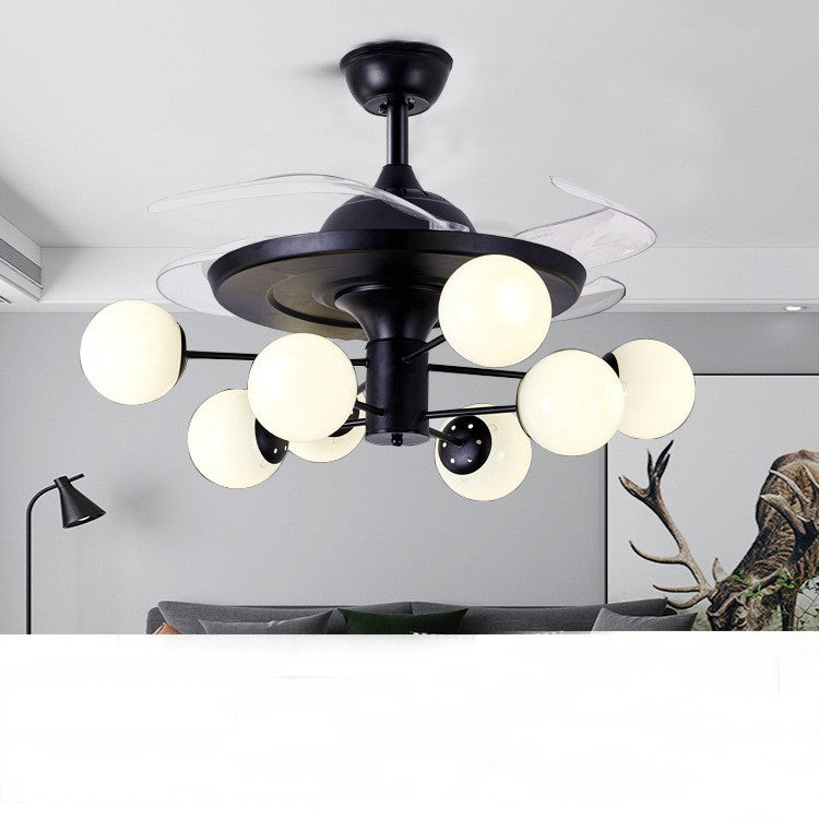 Nordic Magic Bean LED Ceiling Fan with Light | Tricolor Dimming, 42" & 48", 6 Styles, Remote Control, 220V