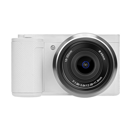 Portable Digital Mirrorless Camera | Touch Screen, Ultra Wide-Angle, Vlog & Travel (Black/White)