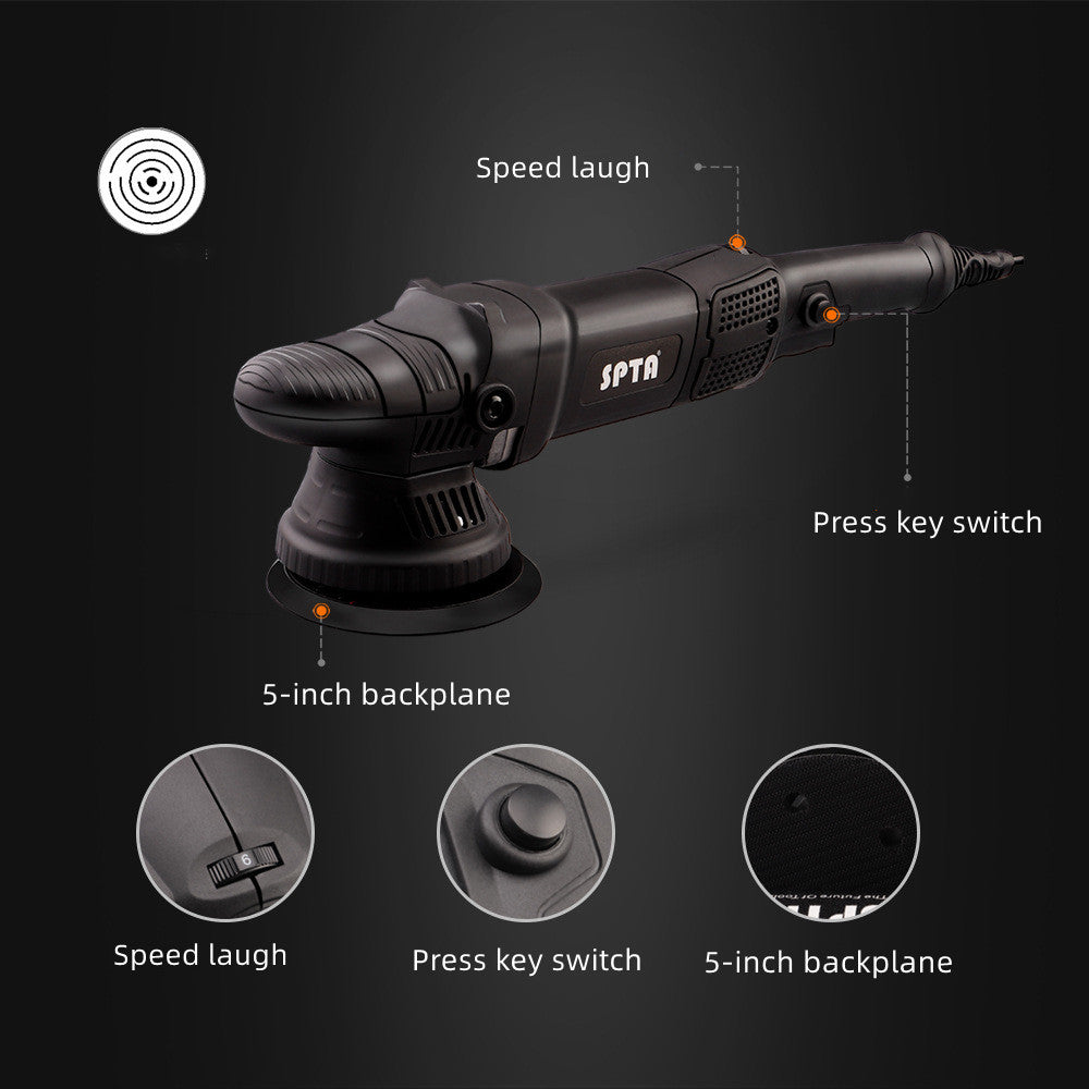 5-Inch Orbital Polishing & Buffing Machine | 780W, 2000-5200 OPM, 15mm Eccentricity (EU/US Plug)