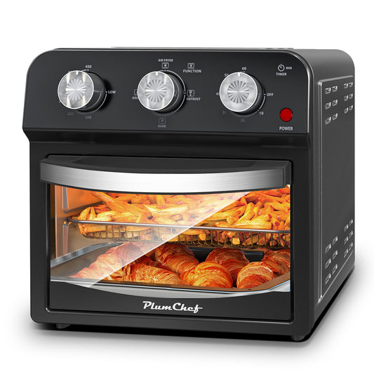 12L Multi-Function Air Fryer Oven | Grill, Bake, Defrost & Toast, Triple Knob Control, Non-Stick Basket, 12.5 Qt