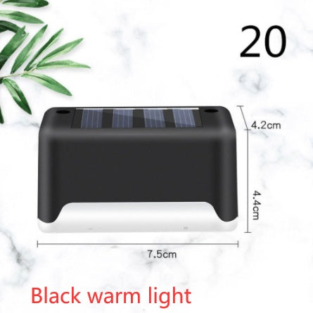 Solar LED Outdoor Step & Fence Light | Warm White | Auto On/Off | Waterproof | 75×44×42mm | European Style | Deck, Stairs, Garden & Pathway | 1–20pc Packs | Black & Brown