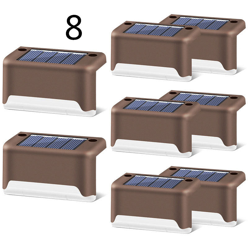 Solar LED Outdoor Step & Fence Light | Warm White | Auto On/Off | Waterproof | 75×44×42mm | European Style | Deck, Stairs, Garden & Pathway | 1–20pc Packs | Black & Brown