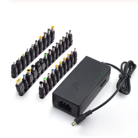 96W Universal Adjustable Laptop Power Adapter | 34 Tips | 12–24V | 100–240V | EU / GB / US Plug