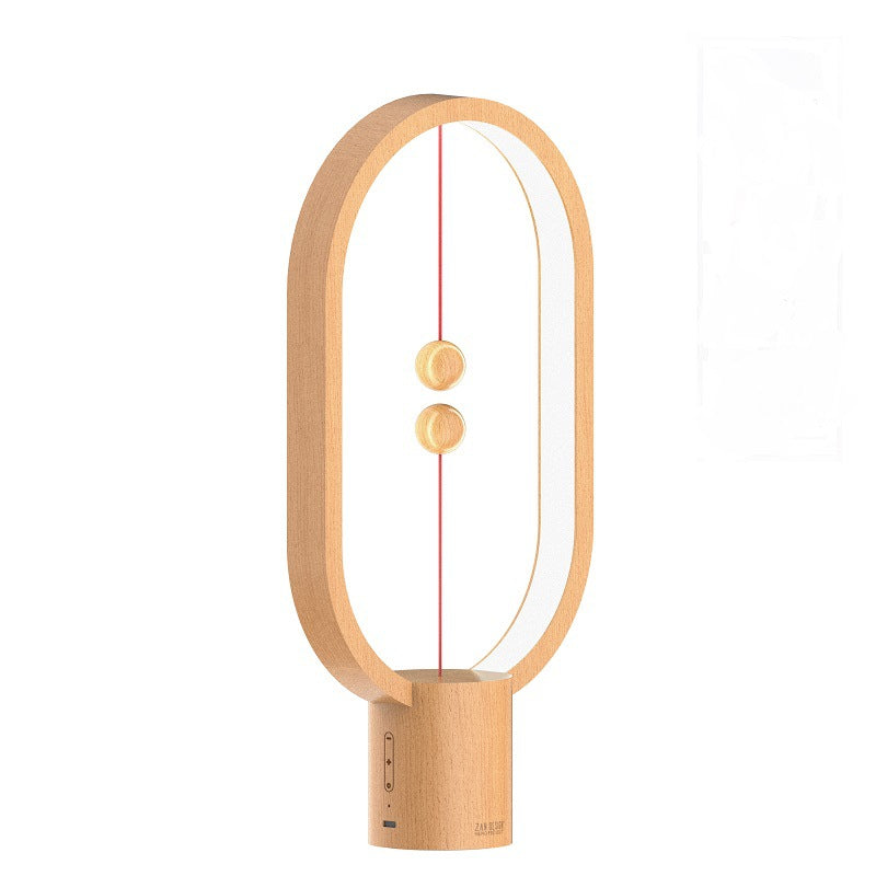 Magnetic Floating Switch LED Table Lamp | 20,000hr | USB & Rechargeable | 2 Sizes | Black, Green, Pink, Red, White & Wood | Bedroom & Bedside Decor