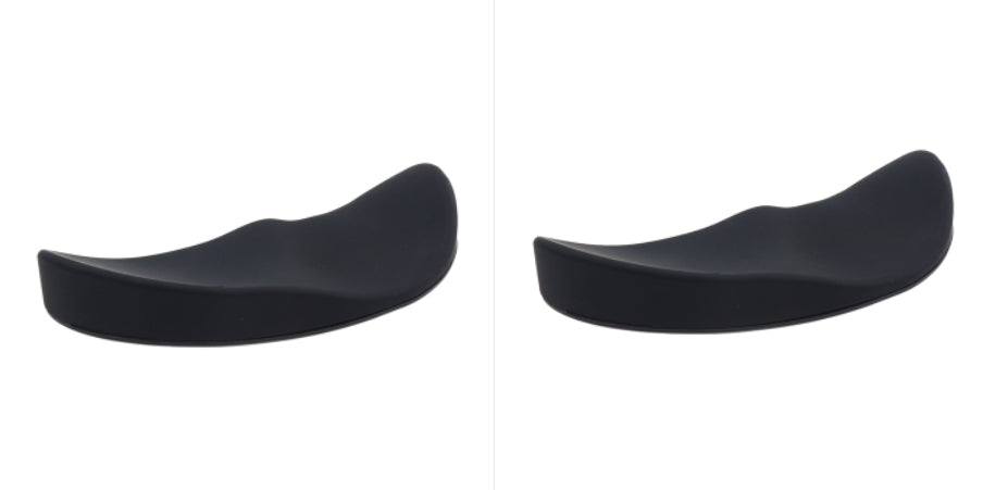 Ergonomic Silicone Mouse Wrist Rest | 3D Curved Bionic Design | Gliding Base | Non-Slip | Left & Right Hand | Single & Twin Pack | Black & Silver Gray