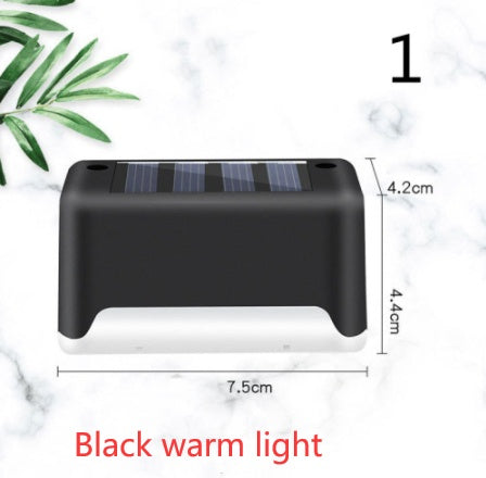 Solar LED Outdoor Step & Fence Light | Warm White | Auto On/Off | Waterproof | 75×44×42mm | European Style | Deck, Stairs, Garden & Pathway | 1–20pc Packs | Black & Brown