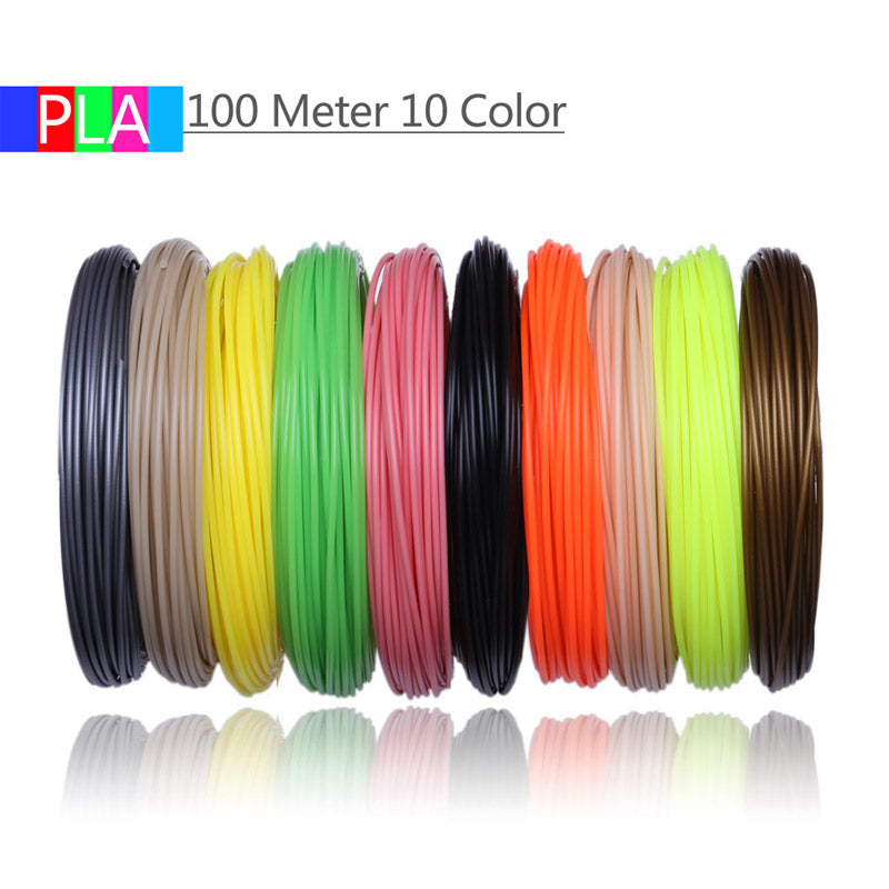 3D Printing Pen Filament Refills | ABS & PLA, 1.75mm | 5, 10 & 20 Color Packs | 50m, 100m & 200m