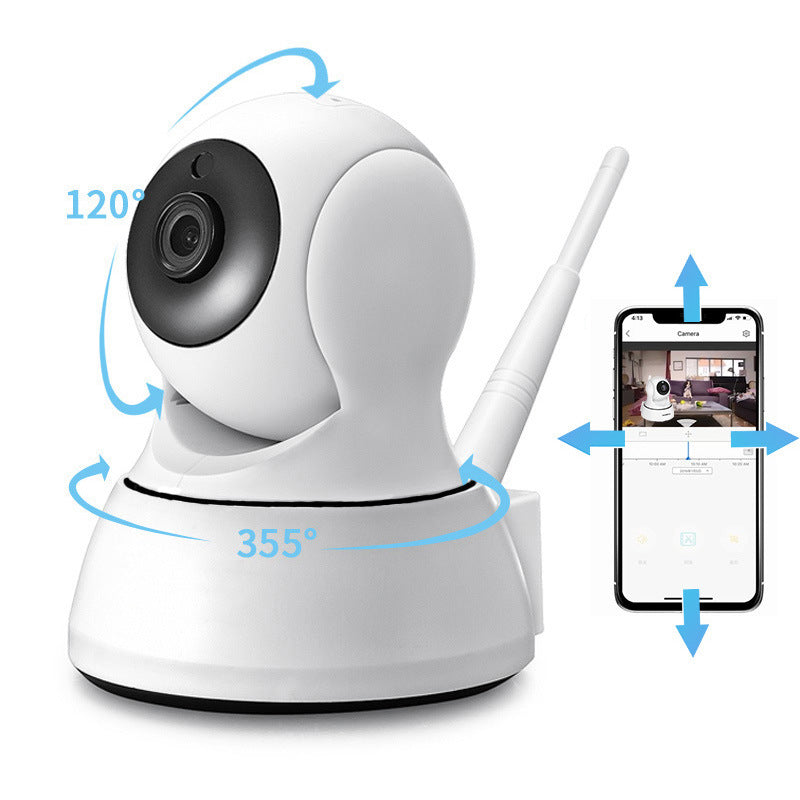 720P WiFi IP Security Camera | Night Vision, P2P, ONVIF | Indoor | EU & US Plug | White