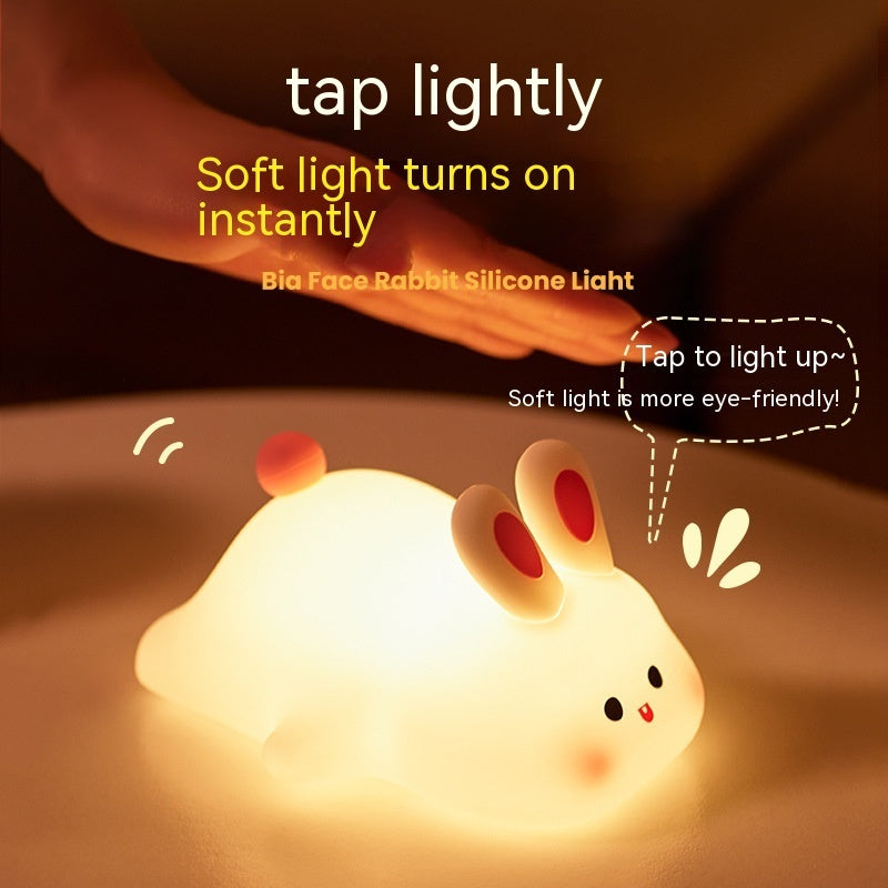 Cute Silicone Animal Night Light for Kids | Touch | 3 Brightness | 30-Min Timer | 1200mAh | Type-C | 6–8hr | 143×109×85mm | Bunny & Duck | Bedroom & Nursery Gift