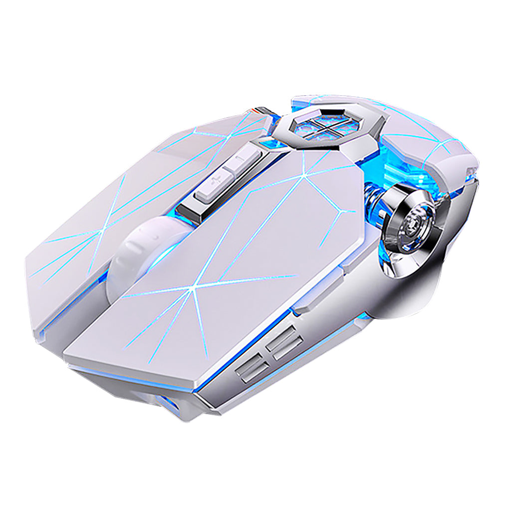 Silver Eagle A7 Wireless Gaming Mouse | 1600 DPI | 7-Colour RGB | Rechargeable | Silent | Black & White