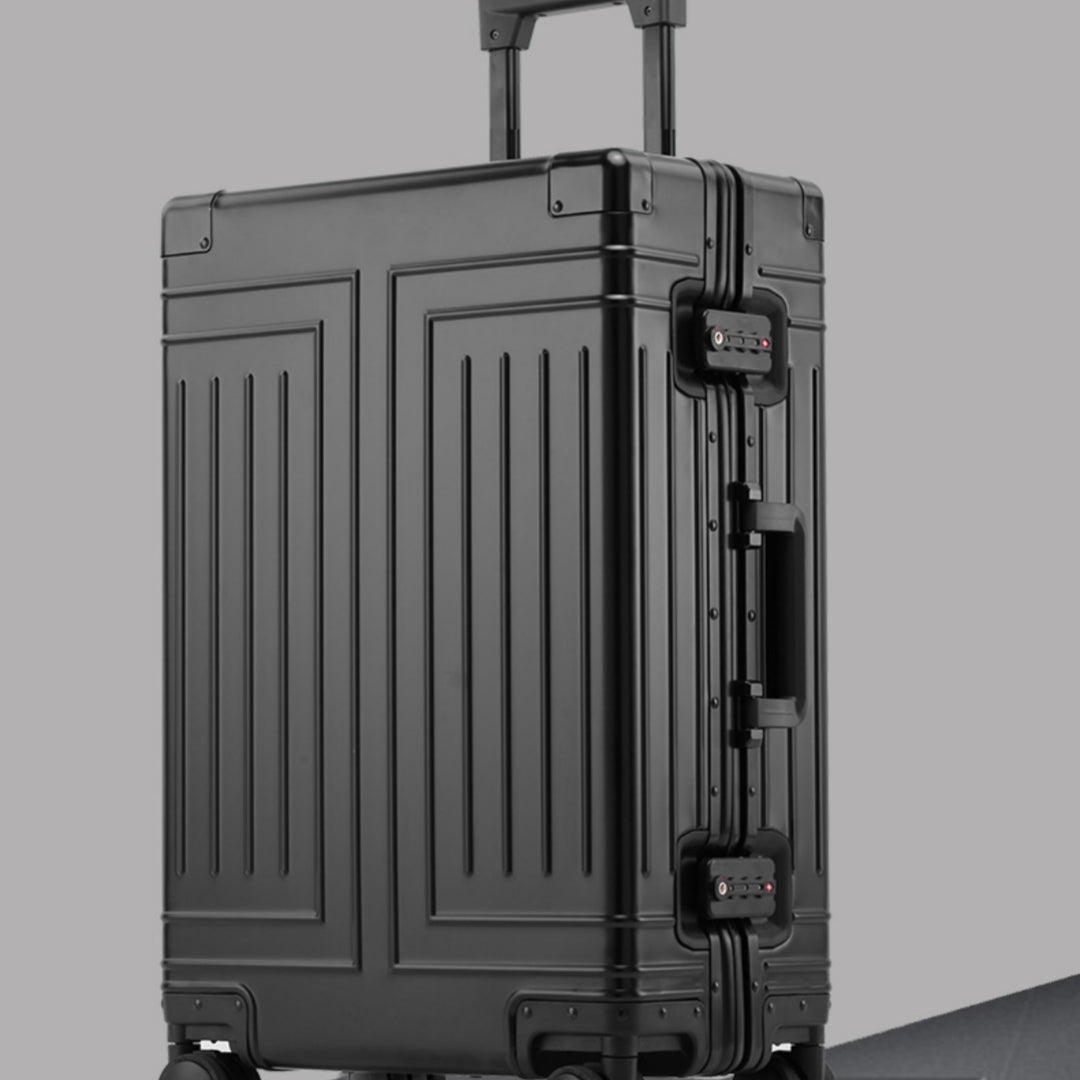 Aluminum-Magnesium Alloy Hardshell Trolley Suitcase | 20"-28", Universal Wheels, Waterproof, 16 Colors