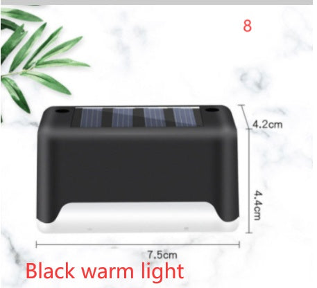 Solar LED Outdoor Step & Fence Light | Warm White | Auto On/Off | Waterproof | 75×44×42mm | European Style | Deck, Stairs, Garden & Pathway | 1–20pc Packs | Black & Brown