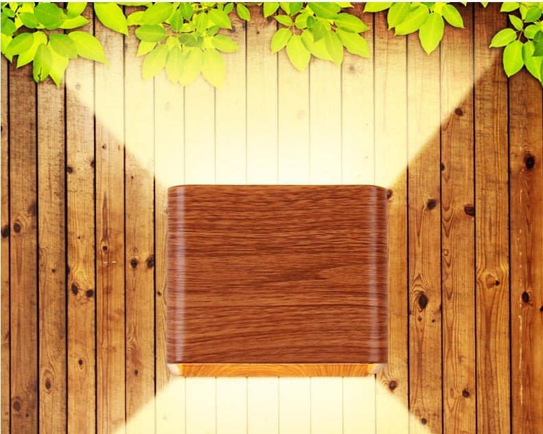 Square LED Indoor Wall Light | 3W | AC85–265V | Aluminium Die-Cast | 100×100×80mm | Warm White & Cool White | White & Wood Grain | 3-Year Warranty | Hardwired
