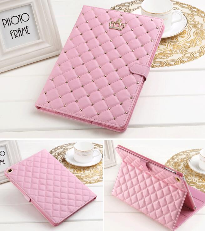 PU Leather iPad Case | Crown Design | PC Back | 8 Models | 5 Colours | iPad Mini, Air & Standard