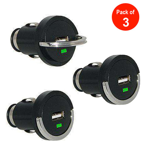 Nano USB Car Charger Pack of 3 – Ultra-Compact 5V Fast Charge