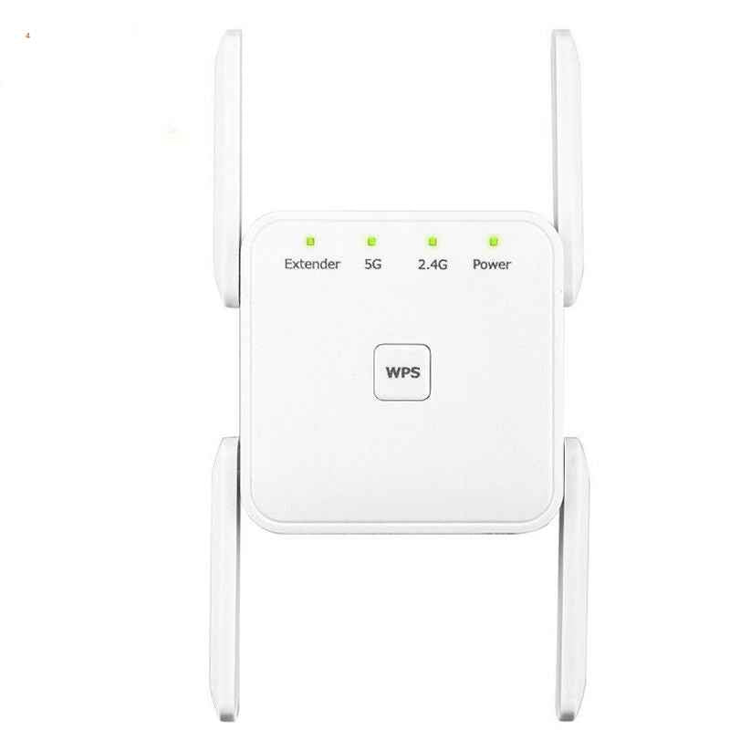 1200Mbps WiFi Repeater & Signal Booster | 2.4G & 5G Dual Band | EU/UK/US Plug | White & Black